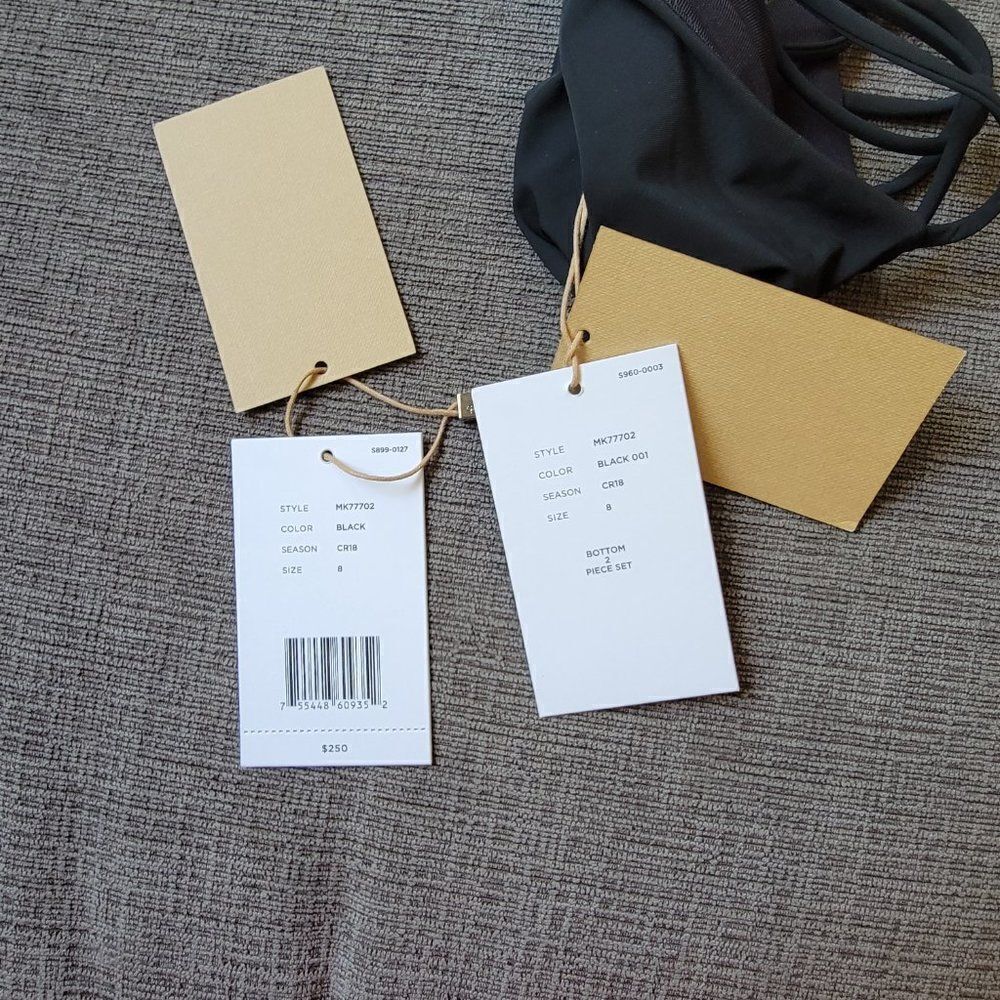 Michael Kors Collection Women's Black Triangle top & Bottom 2 Piece Biki… - Picture 7 of 11